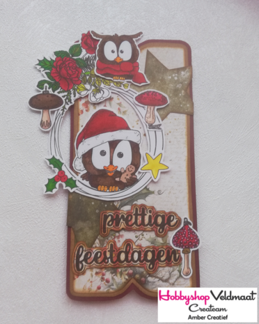 CraftEmotions clearstamps A6 - Kerst boeketjes roos GB