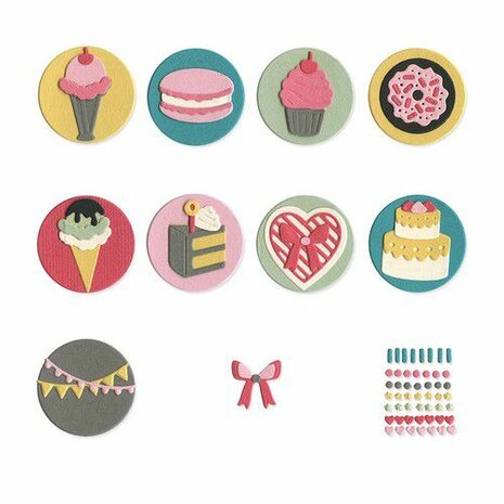 Sizzix Thinlits Die set - 13PK Mini Sweet Treats Courtney Chilson