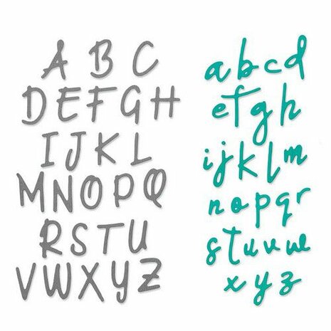 Sizzix Thinlits Die set - 2PK Alphabet set - Emily Tootle