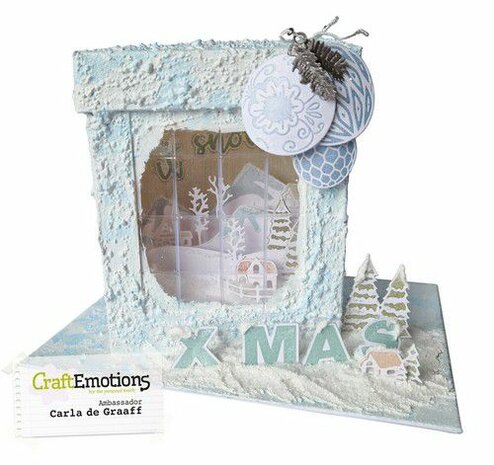 CraftEmotion Impress stamp Die - Let it snow (Eng) Card 5x10cm