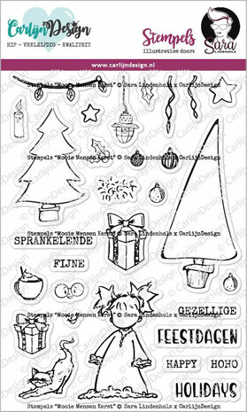 CarlijnDesign Clear stamp Mooie Mensen kerst
