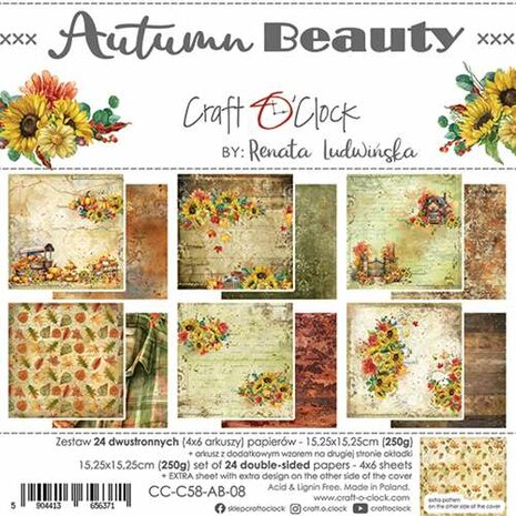 Craft OClock Paper Collection Set 15x15cm Autumn Beauty