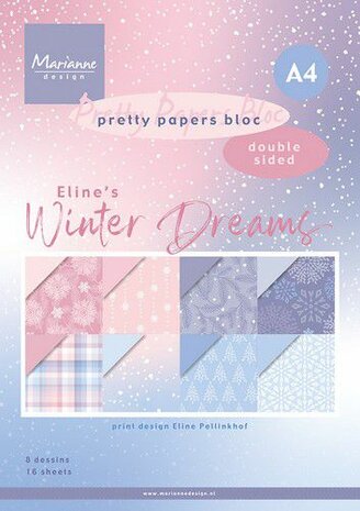 Marianne Design Paperpad Eline&lsquo;s Winter Dreams PB7067 A4