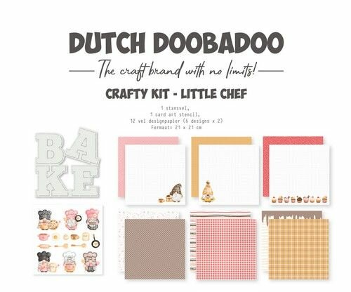 Dutch Doobadoo Crafty Kit Little Chef 21x21cm 473.005.053