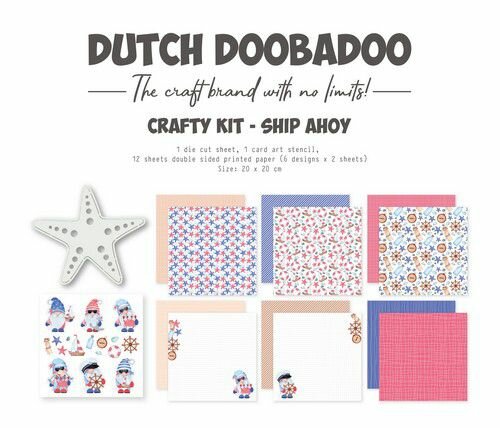 Dutch Doobadoo Crafty Kit Ship Ahoy 473.005.038 20x20cm