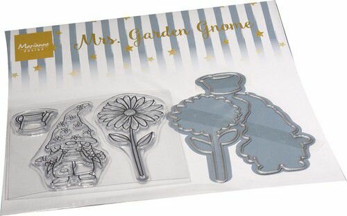 Marianne Design Clear Stamp &amp; die set - Mrs. Garden Gnome CS1126 150x150mm 