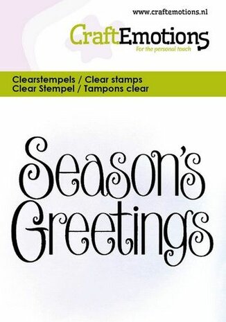 CraftEmotions clearstamps 6x7cm - Tekst Seasons Greetings - EN