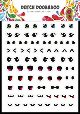 Dutch Doobadoo Dutch Sticker Art A5 Kawaii Face 491.200.027