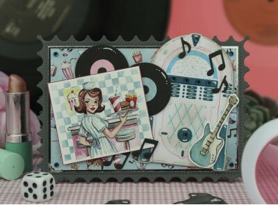Cutting Sheet - Yvonne Creations - Back To The Fifties - Small Elements B