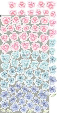 Craft OClock Extras to Cut Set &ndash; Flowers &ndash; Spring Charm, 15,5x30,5cm
