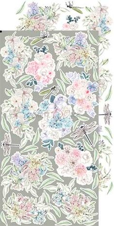 Craft OClock Extras to Cut Set &ndash; Flowers &ndash; Spring Charm, 15,5x30,5cm