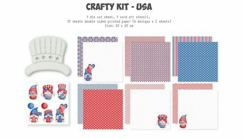 Dutch Doobadoo Crafty Kit USA 20x20cm 473.005.039
