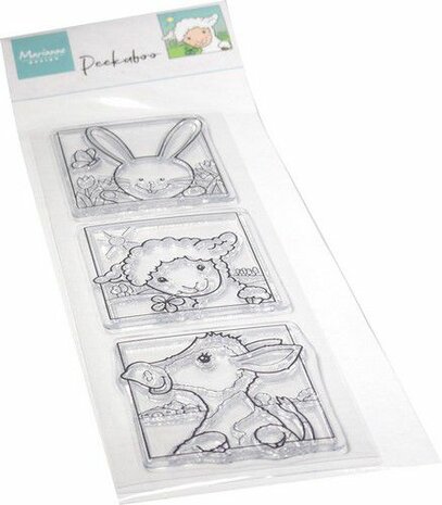 Marianne Design Clear Stamp Hetty&lsquo;s Peek-a-boo Lente dieren CS1115