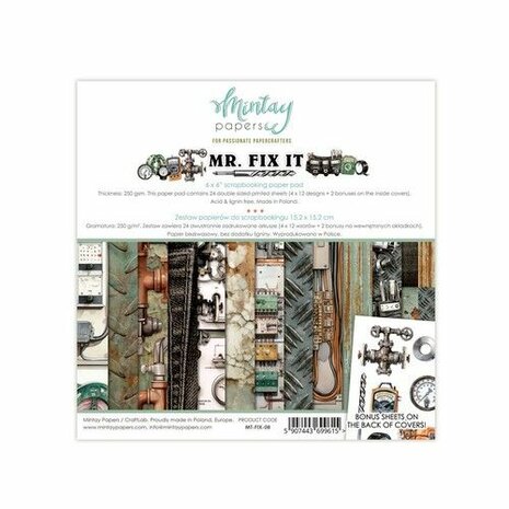 Mintay 15,2x15,2 cm Paper Pad - Mr. Fix It MT-FIX-08