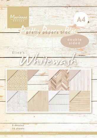 Marianne Design Paper pad Eline&lsquo;s Whitewash PB7066 A4