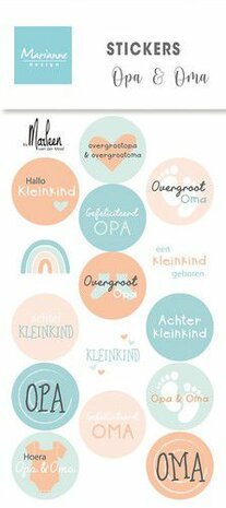 Marianne Design Stickers - Opa &amp; Oma by Marleen (NL) CA3184 105x185mm