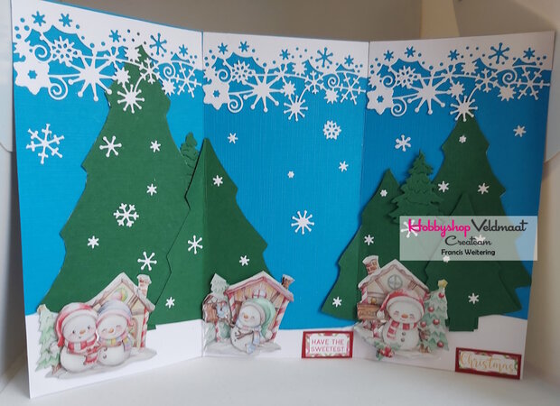 3D Cutting Sheet - Yvonne Creations - Christmas Scenery - Snowman