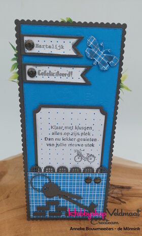 CraftEmotions clearstamps A6 - handletter - Nieuwe Woning 2 (Eng) Carla Kamphuis