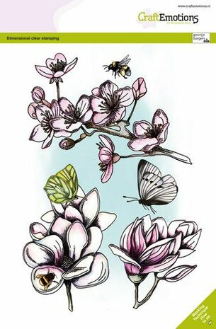 CraftEmotions clearstamps A5 - Bloesem - Magnolia GB Dimensional stamp