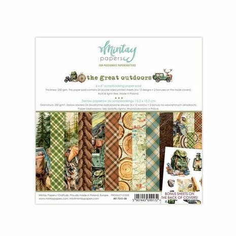 Mintay 15,2x15,2 cm Paper Pad - The Great Outdoor MT-TGO-08