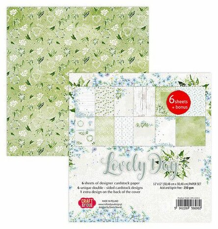 Craft&amp;You Lovely Day Paper Set 30,5x30,5 cm 6 vel CPS-LD30-6