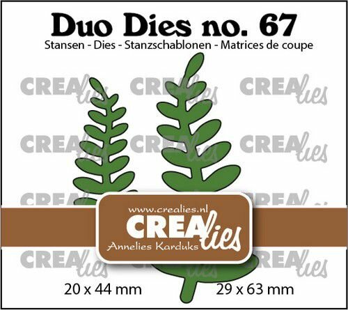 Crealies Duo Dies Blaadjes 18 CLDD67 29 x 63 mm + 20 x 44 mm