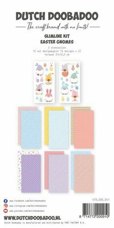 Dutch Doobadoo Crafty Kit Slimline Easter Gnomes 473.005.041 21x10,5cm