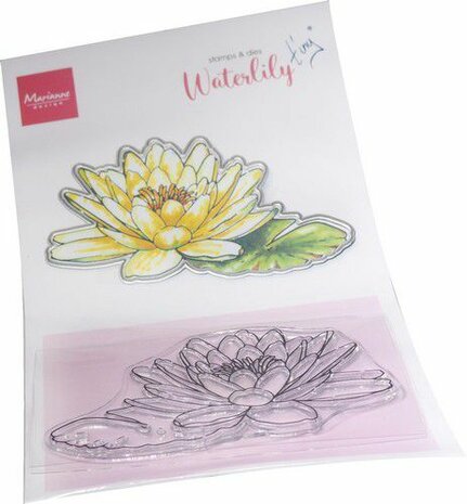 Marianne Design Clear Stamp &amp; Dies set Tiny&lsquo;s Flowers - Waterlelie TC0905 101x60mm