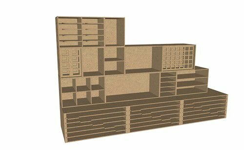 Pronty MDF Opbergsysteem Basic Box Drawer 460.483.014 220x150x130mm - 4mm