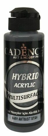 Cadence Hybride acrylverf (semi mat) Antraciet zwart 120 ml