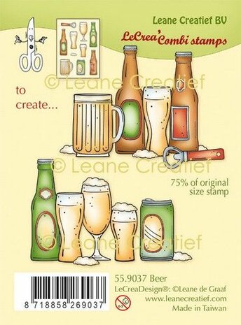 LeCrea - combi clearstamp Bier 55.9037