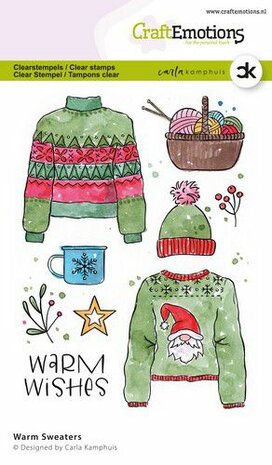 CraftEmotions clearstamps A6 - Warm Sweaters Carla Kamphuis