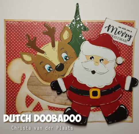 Dutch Doobadoo Card Art Built up Kerstman A5 470.713.830