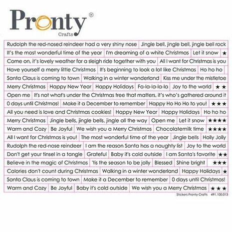 Pronty Stickers A5 Chistmas tekst (ENG) 491.100.013 