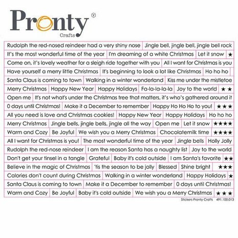 Pronty Stickers A5 Chistmas tekst (ENG) 491.100.013 