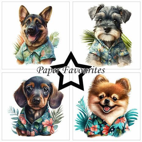 Paper Favourites 15x15 cm Summer Dogs