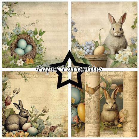 Paper Favourites 15x15 cm Vintage Easter
