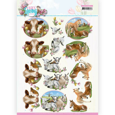 3D Cutting Sheet - Amy Design - Enjoy Spring - Farm Animals