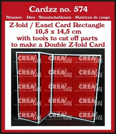 Crealies Cardzz (Double) Z-fold / Easel card rechthoek (V) CLCZ574 10,5x14,5cm 