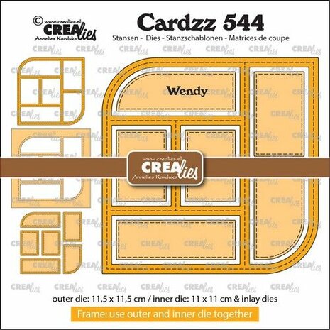 Crealies Cardzz Frame &amp; Inlays Wendy CLCZ544 11,5x11,5cm