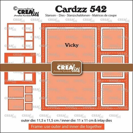 Crealies Cardzz Frame &amp; inlay Vicky CLCZ542 11,5x11,5cm