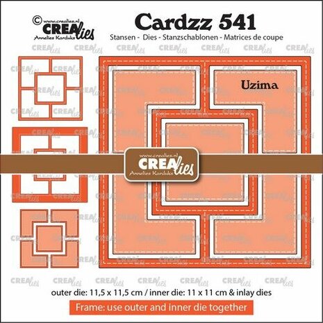 Crealies Cardzz Frame &amp; inlay Uzima CLCZ541 11,5x11,5cm