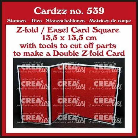 Crealies Cardzz (Double) Z-fold / Easel card 13,5 x 13,5 cm CLCZ539 13,5x13,5cm