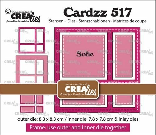 Crealies Cardzz Frame &amp; Inlays Sofie CLCZ517 8,3x8,3cm