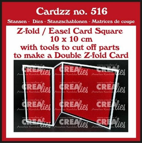 Crealies Cardzz (Double) Z-fold / Easel card 10 x 10 cm CLCZ516 10x10cm