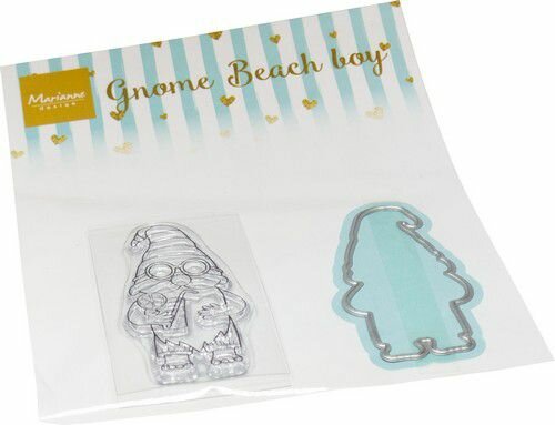 Marianne Design Clear Stamps &amp; dies Gnome strand jongen CS1133 31 x 62 mm