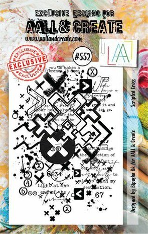 AALL &amp; Create Stamp Scripted Cross AALL-TP-552