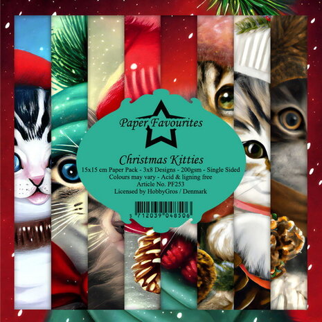 Paper Favourites 15x15 cm Christmas Kitties