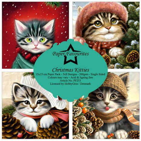 Paper Favourites 15x15 cm Christmas Kitties