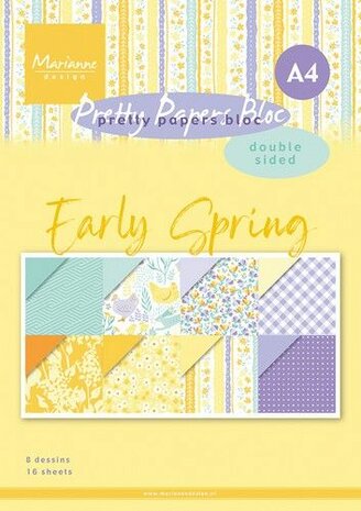 Marianne Design Paperpad Early Spring PK9186 A4 16 sheets